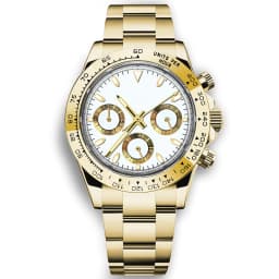Customized 39mm Men's Luxury Quartz Watch Chronograph Fashion Sapphire Trendy Sports Steel Band Wrist Watches Corgeut