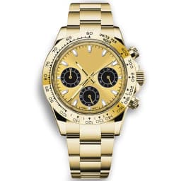Customized 39mm Men's Luxury Quartz Watch Chronograph Fashion Sapphire Trendy Sports Steel Band Wrist Watches Corgeut