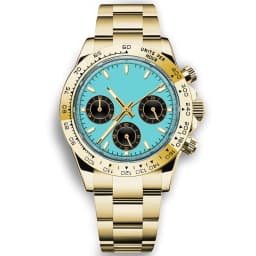Customized 39mm Men's Luxury Quartz Watch Chronograph Fashion Sapphire Trendy Sports Steel Band Wrist Watches Corgeut
