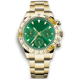 Customized 39mm Men's Luxury Quartz Watch Chronograph Fashion Sapphire Trendy Sports Steel Band Wrist Watches Corgeut