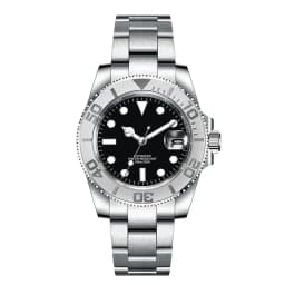 DIY Custom Logo 40MM Sapphire Miyota NH35 Mechanical Mens WristWatch Sterile Dial Ceramic 10Bar Luminous Sport Male Clock