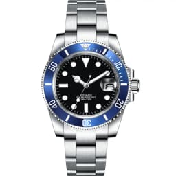 DIY Custom Logo 40MM Sapphire Miyota NH35 Mechanical Mens WristWatch Sterile Dial Ceramic 10Bar Luminous Sport Male Clock