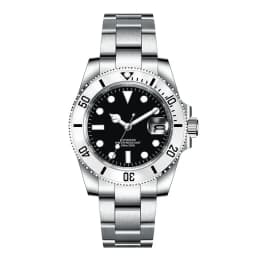 DIY Custom Logo 40MM Sapphire Miyota NH35 Mechanical Mens WristWatch Sterile Dial Ceramic 10Bar Luminous Sport Male Clock