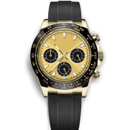 Corgeut Luxury Men's 39mm Quartz Watch Chronograph Sapphire Fashionable Trendy Stylish Sports Steel Band Wristwatch Custom Logo