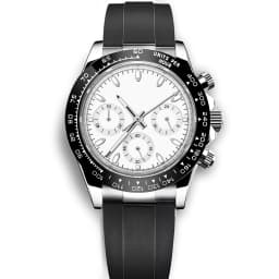 Corgeut Luxury Men's 39mm Quartz Watch Chronograph Sapphire Fashionable Trendy Stylish Sports Steel Band Wristwatch Custom Logo