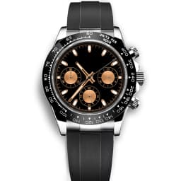 Corgeut Luxury Men's 39mm Quartz Watch Chronograph Sapphire Fashionable Trendy Stylish Sports Steel Band Wristwatch Custom Logo