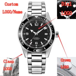 Custom Watch Logo For Man Automatic High Quality 41mm  NH35 Mechanical Watches Waterproof Sapphire Ceramic Bezel