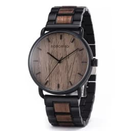 Custom Wood Men Watch Business Wrist Watches Wooden Stainless Steel as Best Gift Erkek Kol Saati Support Dropshipping