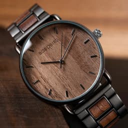 Custom Wood Men Watch Business Wrist Watches Wooden Stainless Steel as Best Gift Erkek Kol Saati Support Dropshipping