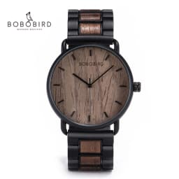 Custom Wood Men Watch Business Wrist Watches Wooden Stainless Steel as Best Gift Erkek Kol Saati Support Dropshipping