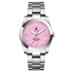 36/39mmcustom New Design pink black dial Mechanical Wristwatches Luxury Corgeut 10BARS Sapphire NH35 Movement Watch for Men