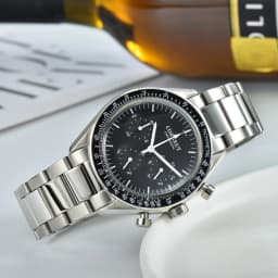 Corgeut 40mm Watch Quartz for Men Luxury Chronograph Fashion Sapphire Trendy Stylish Sports Mens Steel Band Wrist Watches