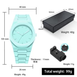 New Personalized and Fashionable Polycarbonate Candy Color DIY Personalized Brand Luminous Quartz Watch for Men and Women