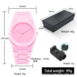 New Personalized and Fashionable Polycarbonate Candy Color DIY Personalized Brand Luminous Quartz Watch for Men and Women