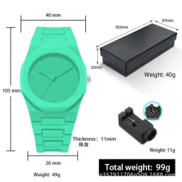 New Personalized and Fashionable Polycarbonate Candy Color DIY Personalized Brand Luminous Quartz Watch for Men and Women