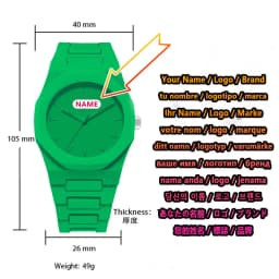 New Personalized and Fashionable Polycarbonate Candy Color DIY Personalized Brand Luminous Quartz Watch for Men and Women