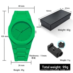 New Personalized and Fashionable Polycarbonate Candy Color DIY Personalized Brand Luminous Quartz Watch for Men and Women