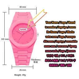 New Personalized and Fashionable Polycarbonate Candy Color DIY Personalized Brand Luminous Quartz Watch for Men and Women