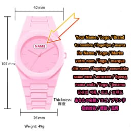 New Personalized and Fashionable Polycarbonate Candy Color DIY Personalized Brand Luminous Quartz Watch for Men and Women