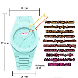 New Personalized and Fashionable Polycarbonate Candy Color DIY Personalized Brand Luminous Quartz Watch for Men and Women