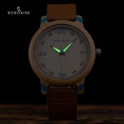 Couple Watch BOBO BIRD Wooden Simple Fashion Leather Wristwatch Men And Women Personality Timepiece Great Gift Reloj Luminous