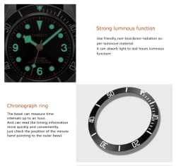 Custom Logo NH35 Movemen Luxury 41mm Biwan Business Men Watches Automatic Mechanical Date Diving Waterproof Glow Watch Corgeut