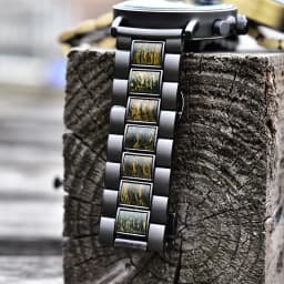 BOBO BIRD Men Watch Fashion Green Wooden Metal Quartz Watches Wristwatch Chronograph Auto Date Display Timepiece Great Gift Box