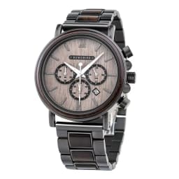 BOBO BIRD Men Watch Fashion Green Wooden Metal Quartz Watches Wristwatch Chronograph Auto Date Display Timepiece Great Gift Box