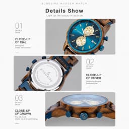 Wooden Men's Watch BOBOBIRD New Top Japanese Miyota Wristwatch Sports Chronograph Calendar Custom Gift Box Relogio Masculino