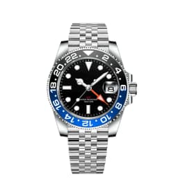 Custom luxury GMT Watch 40mm Mechanical Wristwatches Quartz Movt Stainless Sapphire Glass 100M Waterproof Luminous Men Watches