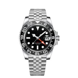 Custom luxury GMT Watch 40mm Mechanical Wristwatches Quartz Movt Stainless Sapphire Glass 100M Waterproof Luminous Men Watches
