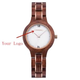 BOBO BIRD Women Watch Fashion Wooden Japanese Quartz Movement Wristwatch Luxury Red Sandalwood Timepiece Gift Box Dropshipping