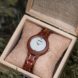 BOBO BIRD Women Watch Fashion Wooden Japanese Quartz Movement Wristwatch Luxury Red Sandalwood Timepiece Gift Box Dropshipping