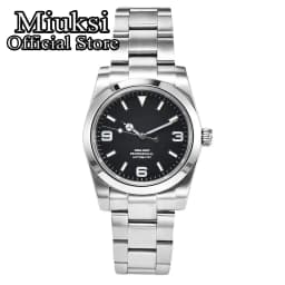 Miuksi NH35 Customized 36mm 39mm Mechanical Watch Fit NH35 Miyota 8215 Movement Automatic Sapphire Waterproof Wristwatch