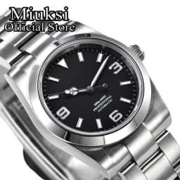Miuksi NH35 Customized 36mm 39mm Mechanical Watch Fit NH35 Miyota 8215 Movement Automatic Sapphire Waterproof Wristwatch