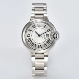 High-end Couple's Watch Strength Mineral Glass Balloon Watch Automatic Mechanical Movement Stainless Steel Waterproof Watch Gift