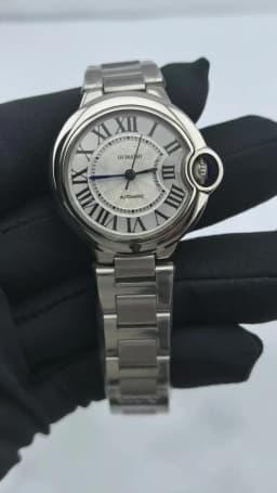 High-end Couple's Watch Strength Mineral Glass Balloon Watch Automatic Mechanical Movement Stainless Steel Waterproof Watch Gift