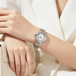 High-end Couple's Watch Strength Mineral Glass Balloon Watch Automatic Mechanical Movement Stainless Steel Waterproof Watch Gift