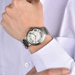 High-end Couple's Watch Strength Mineral Glass Balloon Watch Automatic Mechanical Movement Stainless Steel Waterproof Watch Gift