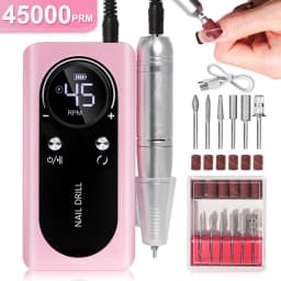 Professional 45000RPM Electric Portable Nail Drill Machine Rechargeable Low Noise Nail Sander File for Manicure Salon Tool