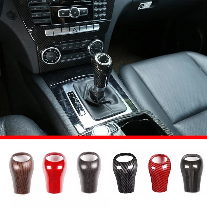 Car Gear Shift Knob Cover Trim Accessories for Mercedes Benz A C E G GLK CLS Class W169 W203 W204 W211 W212 W463 X204 W219 W218