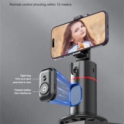 FANGTUOSI Stabilizer Smart Facial Tracking with Removable Fill Light Phone Stand Wireless Selfie Stick Tripod for Live Streaming