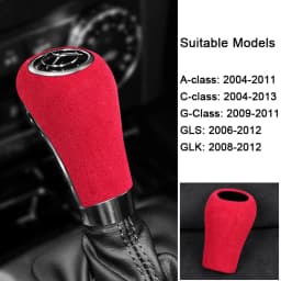 For Mercedes Benz W169 W203 W204 W211 W212 W461 W463 GLS X166 GLK X164 2009-2011 Italian Suede Overlay Gear Shift Knob Cover