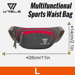 WRELS Running Waist Belt Bag Sport Multifunctional Ultralight Bounce Free Running Waist Pack Waterproof Fitness Mobile Phone Bag