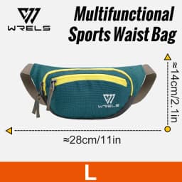 WRELS Running Waist Belt Bag Sport Multifunctional Ultralight Bounce Free Running Waist Pack Waterproof Fitness Mobile Phone Bag