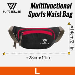 WRELS Running Waist Belt Bag Sport Multifunctional Ultralight Bounce Free Running Waist Pack Waterproof Fitness Mobile Phone Bag