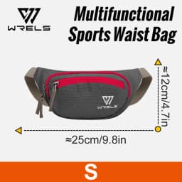 WRELS Running Waist Belt Bag Sport Multifunctional Ultralight Bounce Free Running Waist Pack Waterproof Fitness Mobile Phone Bag