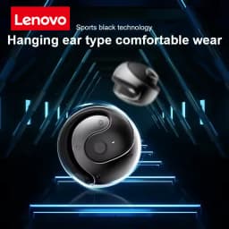 Lenovo OWS Wireless Headphones Bluetooth Headset with Mics HiFi Stereo Sound Earphones Smart Touch Sports Waterproof Earbuds