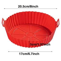Silicone Air Fryer Liners Pot,Airfryer Basket Cooking Gadgets ,Reusable Baking Tray Non-stick Pizza Pan Oven Kitchen Accessories