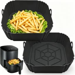 Reusable Air Fryer Silicone Pot Non Stick Baking Liner Heat Resistant Kitchen Cooking Mat Household Food Grade Bakeware Supplies